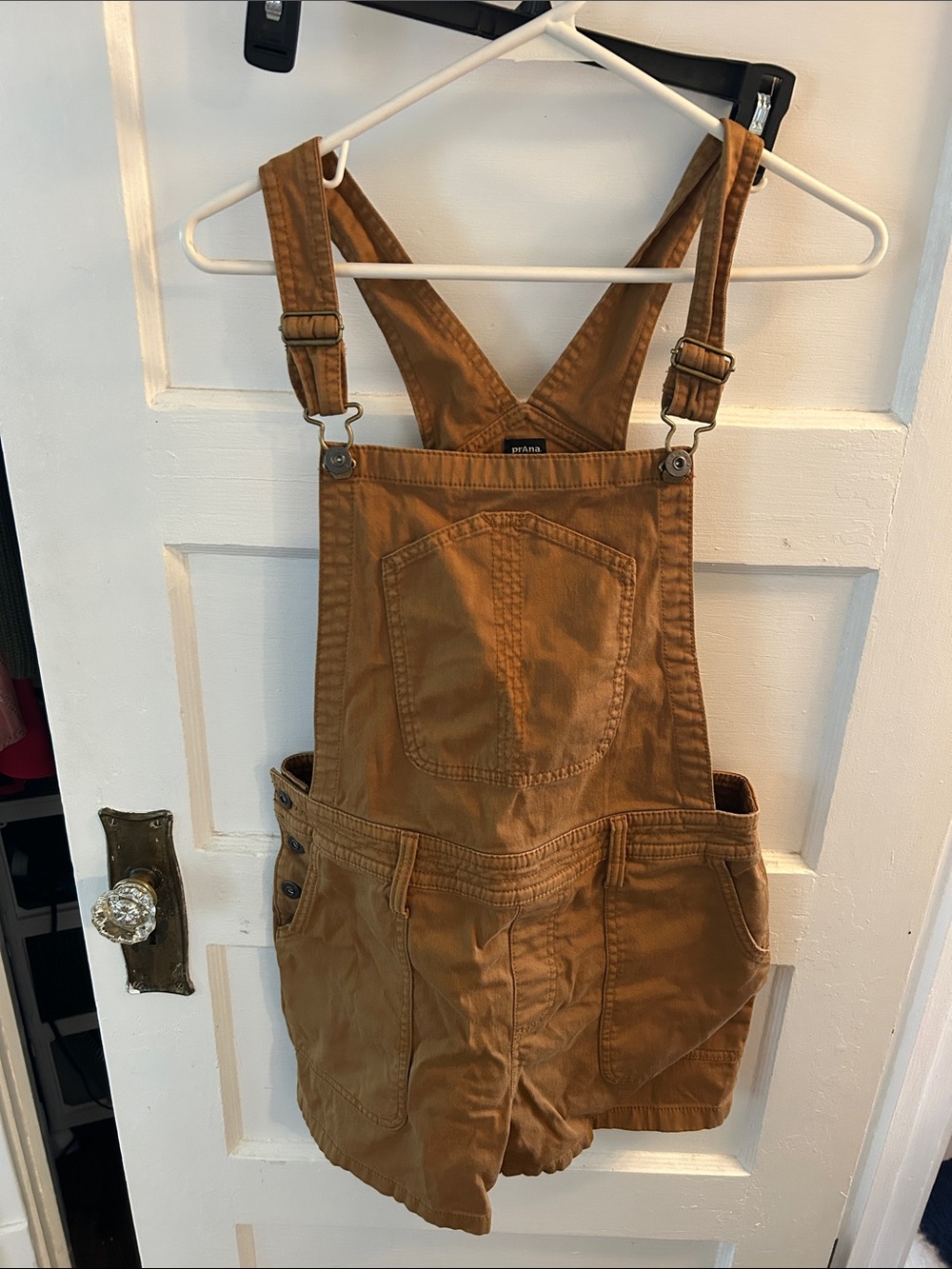 Prana Caramel Brown Short Overalls